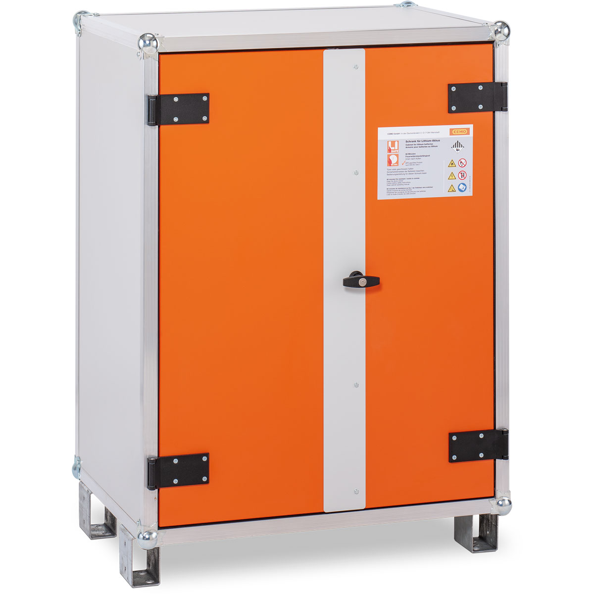 711903_1 Li-SAFE Akku-Ladeschrank 8/10 lockEX Premium Plus, 1-ph, mit Rauchmelder, Steckdose, Lüftung, Füßen