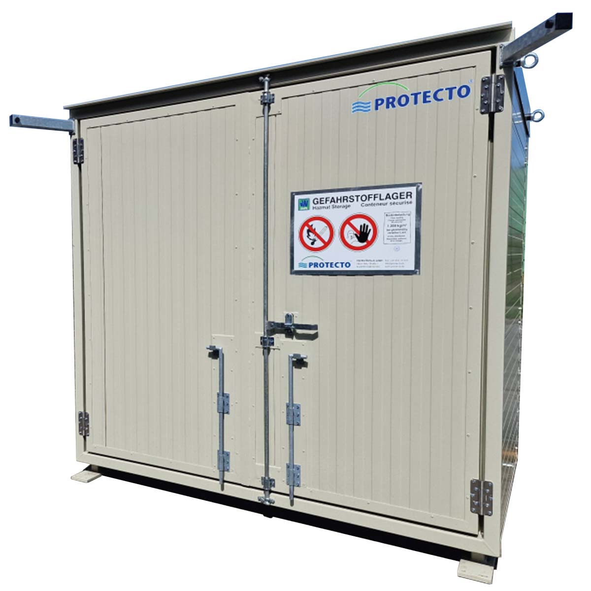 Regalcontainer mit Flügeltoren und 1 Lagerebene – Typ RC 14-1XX.1