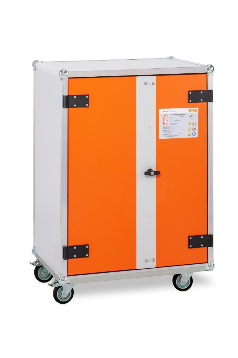711723_1 Li-SAFE Akku-Ladeschrank 8/10 lockEX Basic, 1-ph, mit Rauchmelder, Steckdose, Lüftung, Rollen