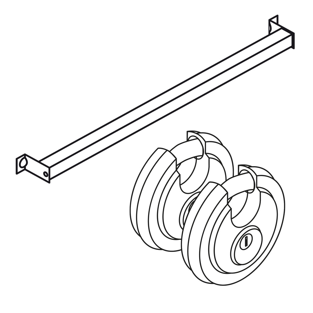 23488_1 Einbruchsicherung für 2-flügelige Tür (B 1.830 mm)