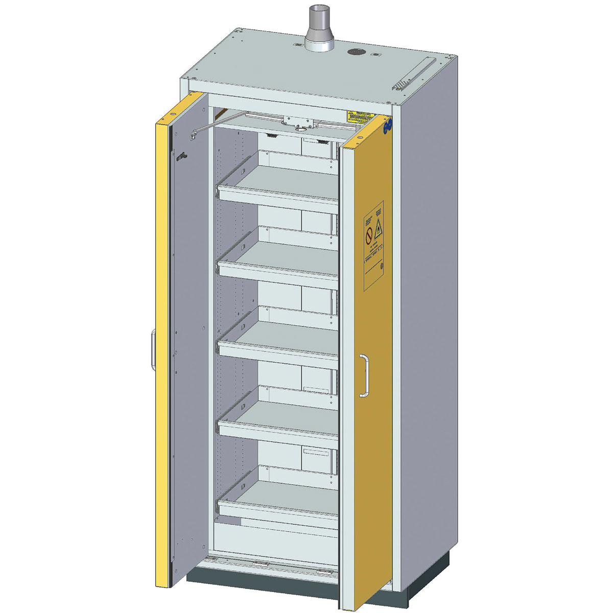 Sicherheitsschrank für brennbare Flüssigkeiten, 128,7 L, Lagerschrank für brennbare Flüssigkeiten aus Kaltgewalztem Stahl, 1095 x 460 x 1273mm Sicherheitsschrank für brennbare Flüssigkeiten, 128,7 L, Lagerschrank für brennbare Flüssigkeiten aus Kaltgewalztem Stahl, 1095 x 460 x 1273mm