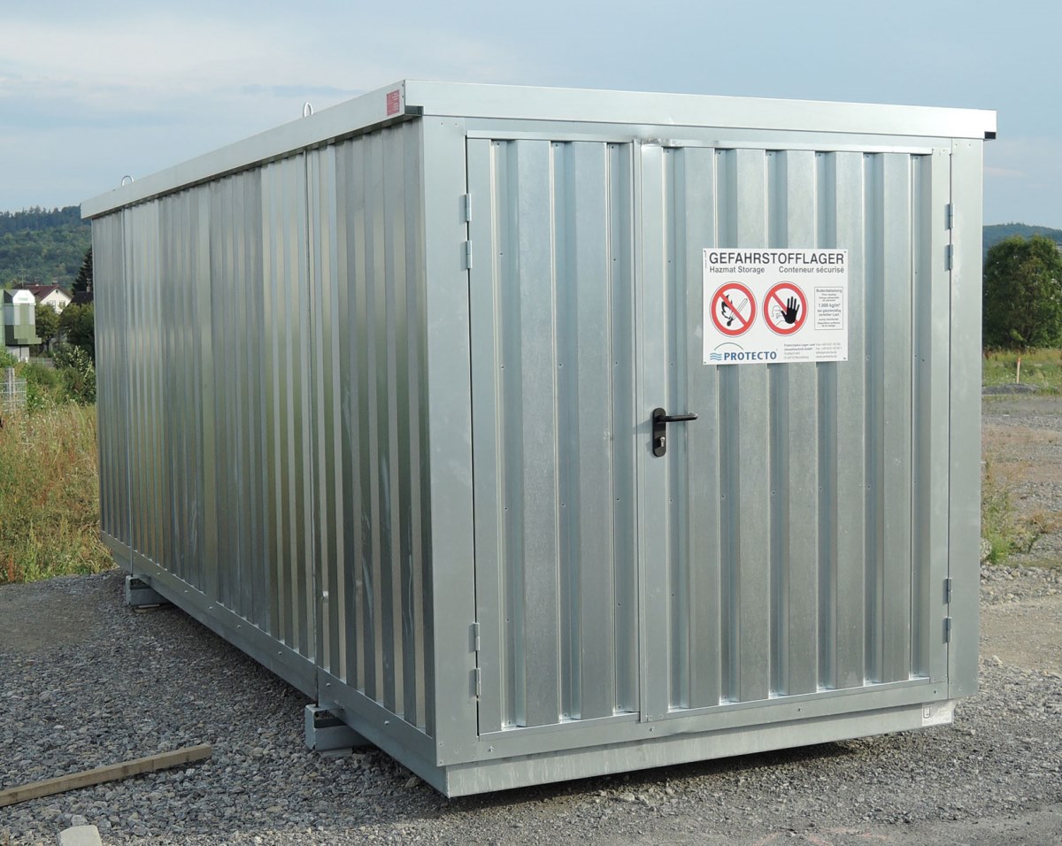 Gefahrstoffcontainer SRC 6.1W verzinkt mit 2-flügeliger Tür
