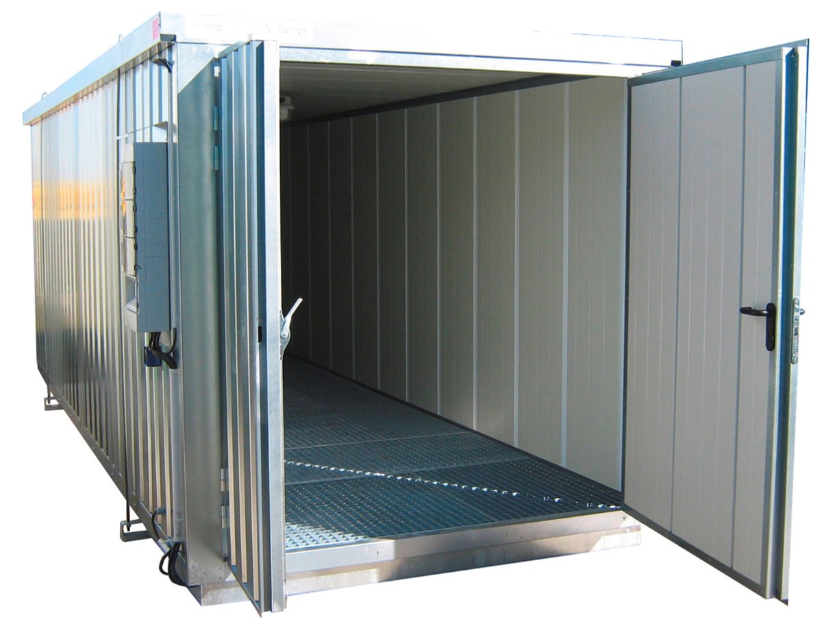Gefahrstoffcontainer SRC 6.1TB verzinkt mit 2-flügeliger Tür