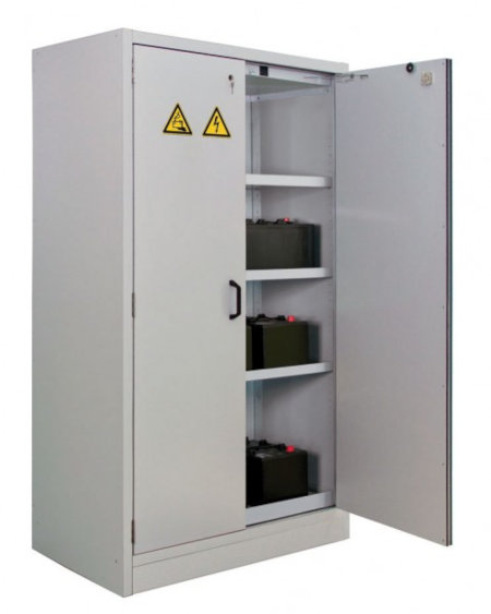 Sicherheitsschrank von Protecto für die Lagerung von Lithium-Ionen-Batterien