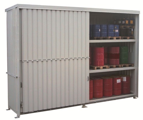 Regalcontainer Typ FS 14-230.3 W, mit Schiebetor