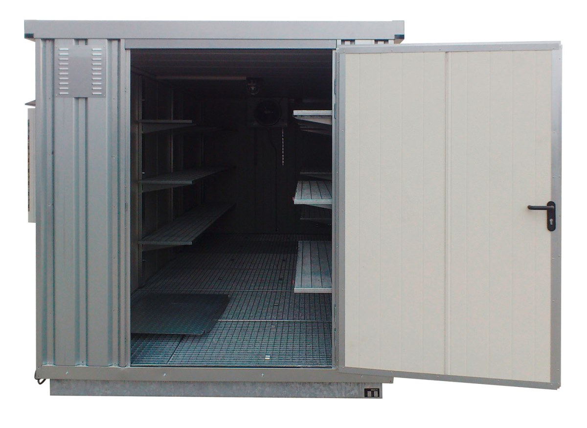 Gefahrstoffcontainer SRC 6.1TB verzinkt mit 1-flügeliger Tür